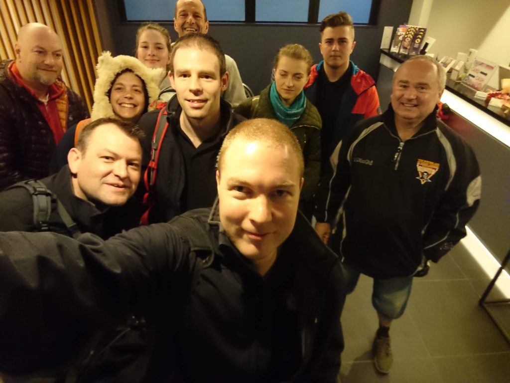 Early morning waterfall group